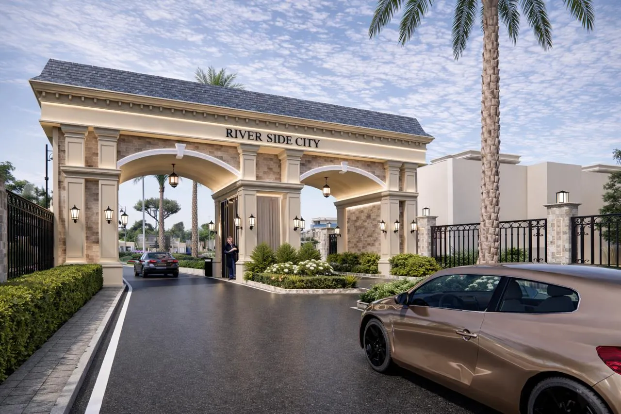 Grand entrance arch at Riverside City Haridwar